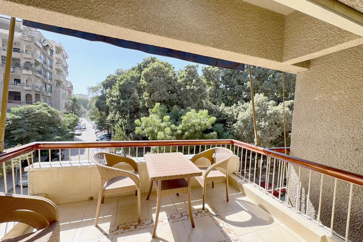Balcony overlooking trees
