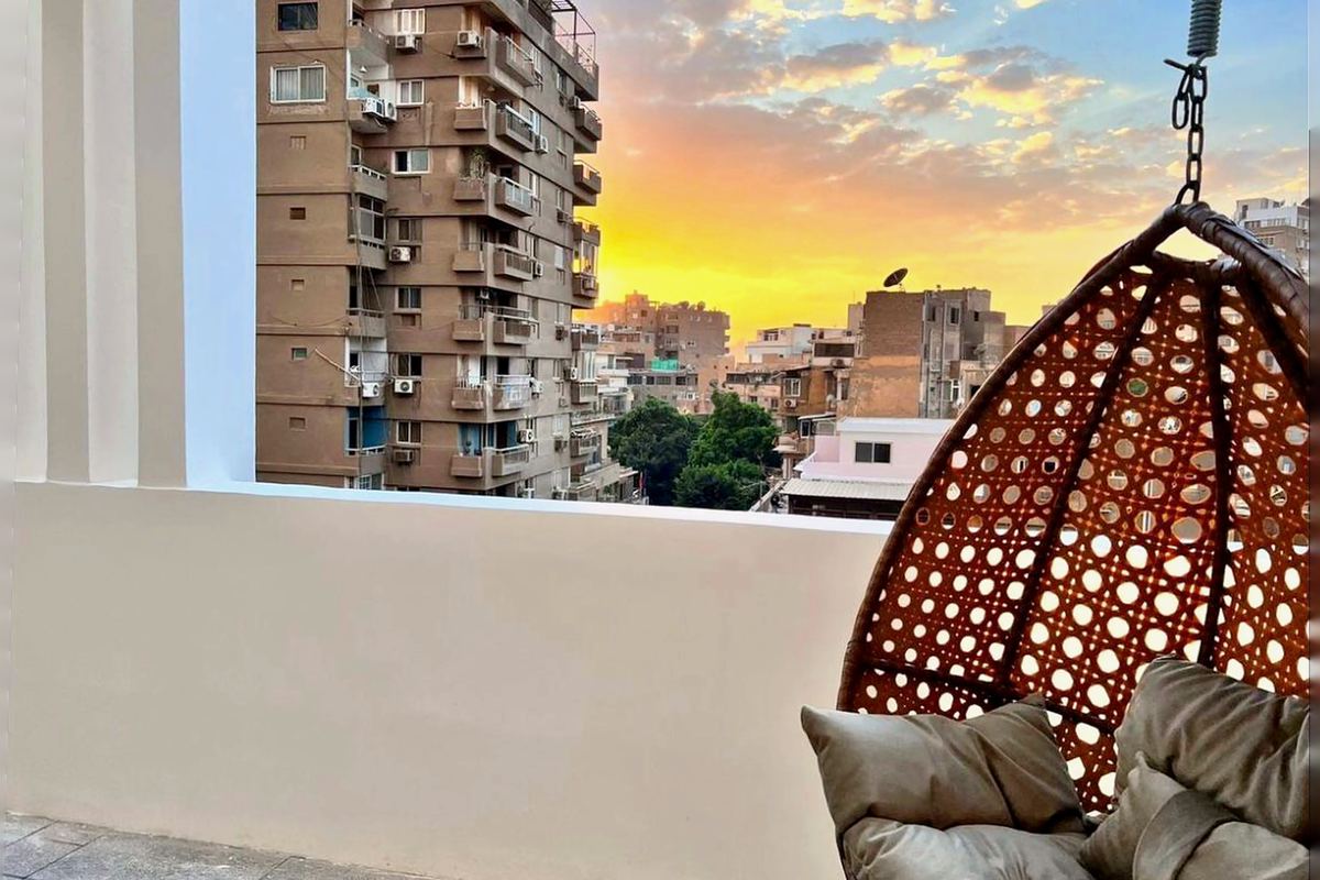Terrace at sunset