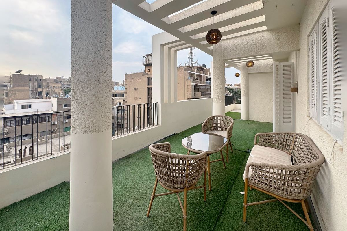 Managed apartment terrace in Zamalek